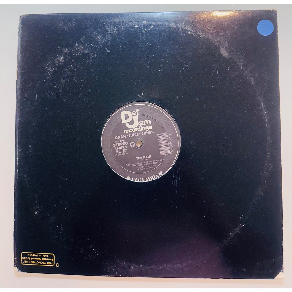 Oran Juice Jones The Rain 12" Vinyl Single 1986 Def Jam 44-05930 Promo Sleeve